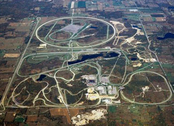 Aerial view of racetrack and road - Sharks at Law