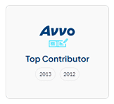 A logo of Avvo Top Contributor - Sharks At Law